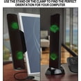 thumbnail image 4 of GOgroove SonaVERSE LED Speaker for Laptop Computer - USB Powered Clip-On Sound Bar with Mini Portable External Speaker Design for Monitor, Back Switch for Power - Audio Input and Power (Green), 4 of 9