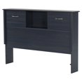 South Shore Ulysses Blueberry Bookcase Headboard with Sliding Doors