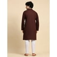 thumbnail image 2 of SKAVIJ Kurta Pajama Set for Men Cotton 2 Piece Top Bottom Traditional Indian Dress Brown XXL, 2 of 7