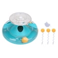 thumbnail image 2 of Turntable Track Toy, Circle Tracking Healthy Materials Puzzle Food Cat Food Dispensing Toy  For Indoor Kittens, 2 of 8