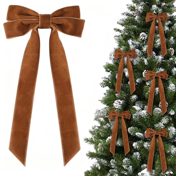 Herunwer Velvet Christmas Bows for Christmas Tree Vintage Velvet Ribbon Bows for Xmas Home Decor Wedding Indoor Outdoor