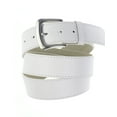 thumbnail image 1 of Womens Thick Wide Stitched Leather Belt - MAP019A - White L, 1 of 3