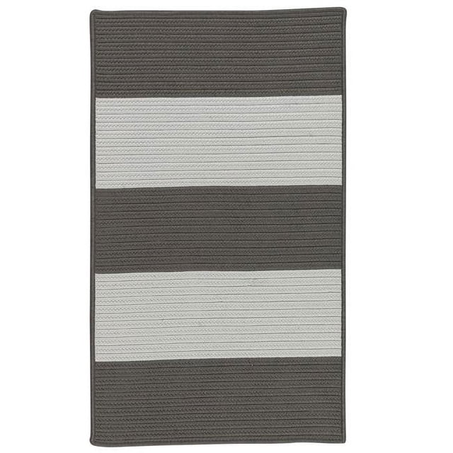 Colonial Mills Rug NW16R036X060S Newport Textured Stripe Rectangle Area Braided Rug Grey - 3 x 5 ft.
