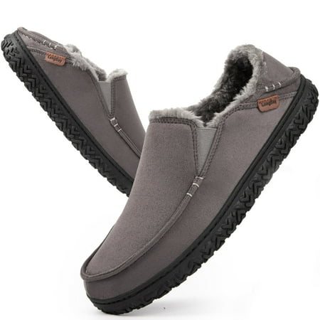 

LongBay Men s Moccasins Slip-on Memory Foam Slippers House Shoes Indoor Outdoor