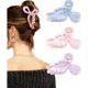 thumbnail image 1 of wonima11 4.3" Acrylic Bow Hair Clips for Women Cute Bow Claw Clip 3PCS Large Hair Claw Clips for Thick or Long Hair Bows (Pink + Blue + Purple), 1 of 1