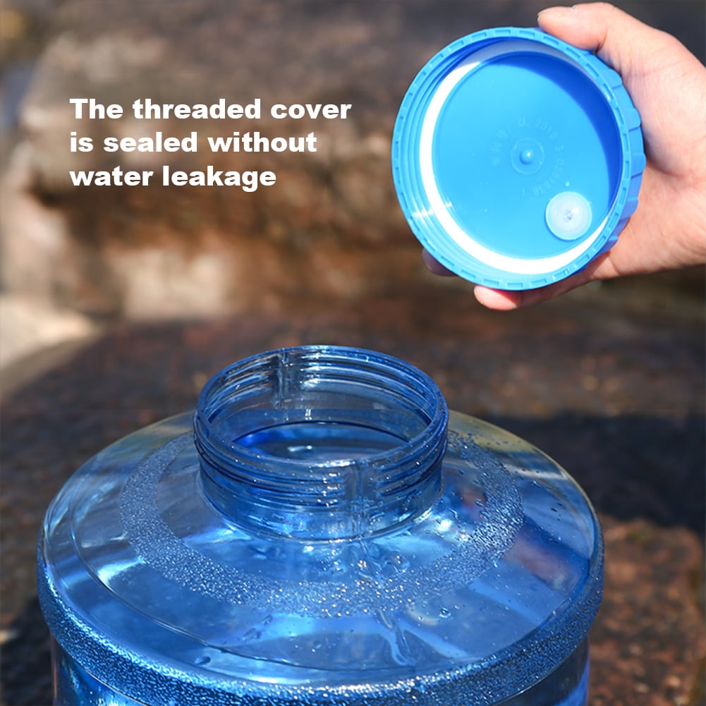5 gal Water Jug Large Capacity Container, Thicken Leakproof Tank with Spigot, Portable Water Storage for Indoor Outdoor (Clear Blue)