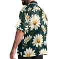 thumbnail image 3 of Daisy Men's Spread Collar Tops, Casual Button Down Shirts for Summer Beach, Printed Short Sleeve Shirts - Unisex, 3 of 6