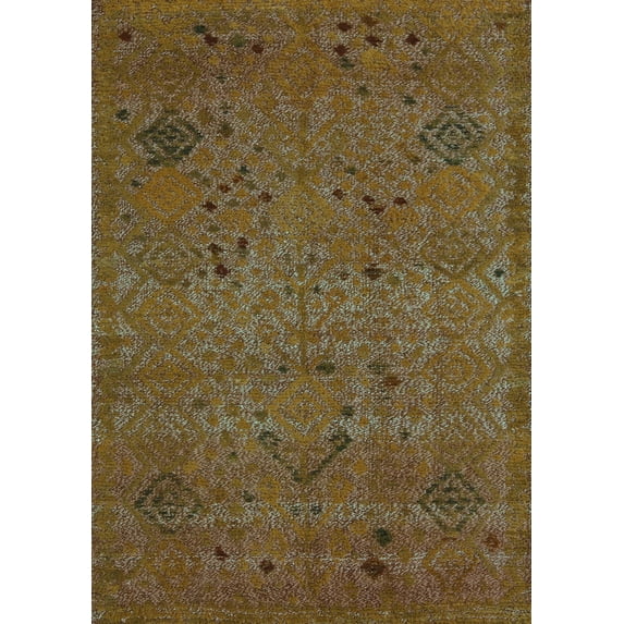 Ahgly Company Machine Washable Indoor Rectangle Abstract Turquoise Blue Modern Area Rugs, 2' x 5'