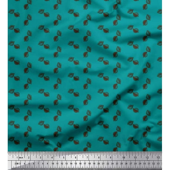 Soimoi Rayon Fabric Sea Shells Shirting Printed Fabric 1 Yard 42 Inch Wide