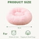 thumbnail image 4 of Cama para perros y gatos con forma de donut rosa de 40 cm, cama de almohada redonda para interiores con pelo largo y cálido para mascotas pequeñas, 4 of 7