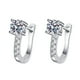 thumbnail image 2 of WILLBEST Aretes De Moissanita De Plata En Forma De U Para Mujer, De Acero Inoxidable, De Color, 2 of 5