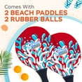 thumbnail image 3 of Sunlite Sports Beach Paddle Game Set, 2 Paddles and 2 Balls, Perfect for Backyard Fun or Outdoor or Beach or Lawn - Red, 3 of 7