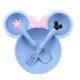thumbnail image 1 of Cartoon Bowl Tableware Set Wheat Straw Dishes Dinner Feeding Plate Bowknot Food Plate Spoon Fork Bl, 1 of 5