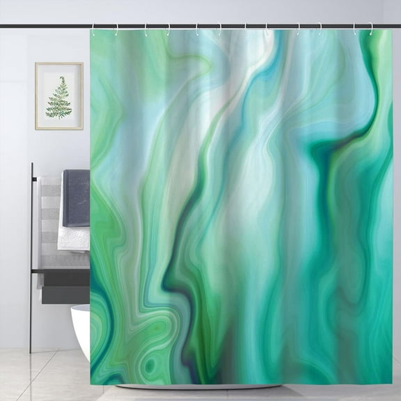 Abstract Shower Curtain Marble Colorful Shower Curtain for Bathroom Bathtub Home Decor with 12 Hooks 72"x72"