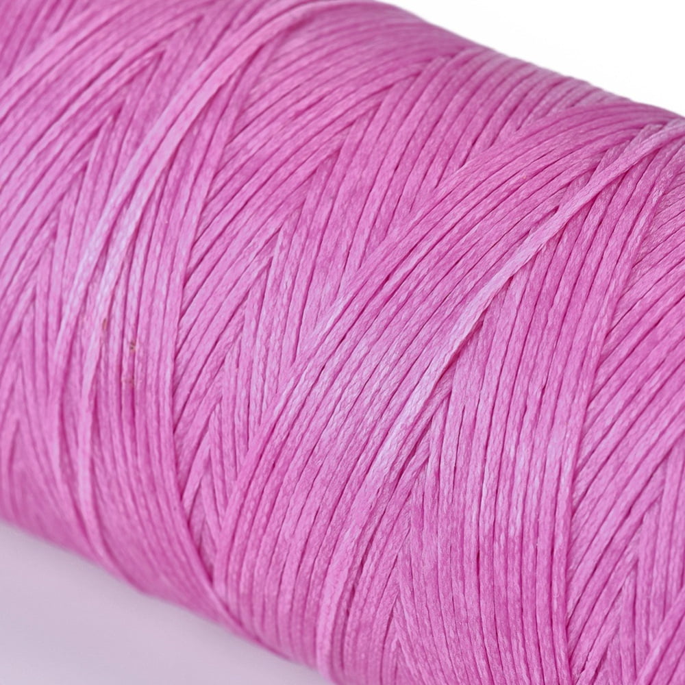 Waxed Polyester Cord Micro Macrame Cord Waxed Sewing Thread Flat Orchid 0.8mm about 284.33 yards(260m)/roll