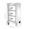 thumbnail image 5 of Tcbosik 3-Drawer Mirrored Nightstand, Modern End Desk Bedside Table for Bedroom, Living Room, Silver, 11.81"L x 11.81"W x 23.62"H, 5 of 10