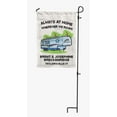 thumbnail image 4 of Printtoo White Always At Home Wherever We Roam Big Travel Trailer 12.5x18 Inches Double SidedFlagsDouble Sided CampFlagCampsiteFlagPersonalized Camping Flags, 4 of 4