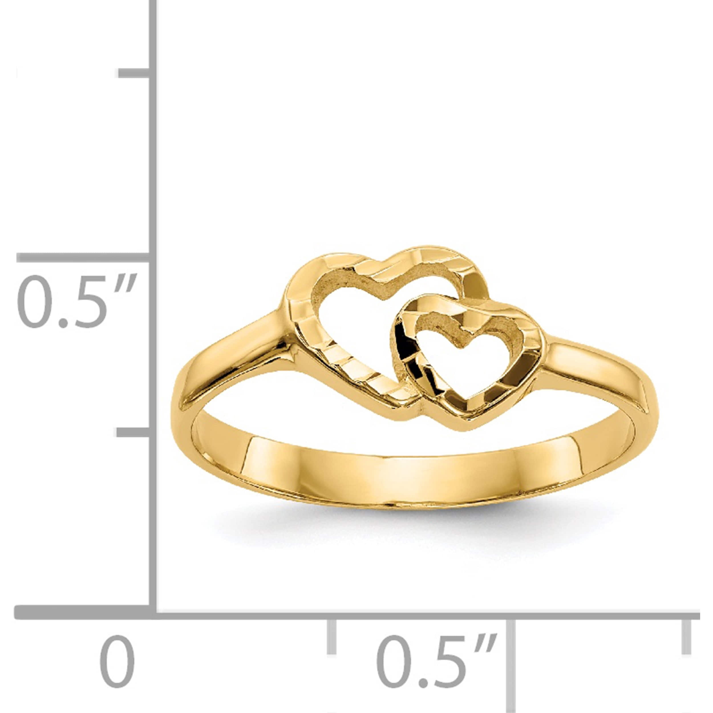 22Kt BIS Hallmark Dual Heart Gold Ring | SEHGAL GOLD ORNAMENTS PVT. LTD.
