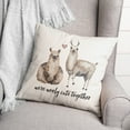 thumbnail image 3 of Creative Products Wooly Cute Llamas 18x18 Spun Poly Pillow, 3 of 3