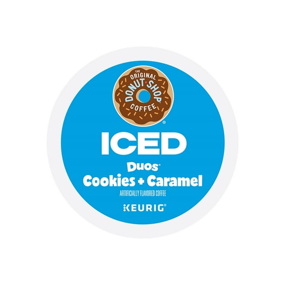 The Original Donut Shop Iced Duos Cookies   Caramel Iced Coffee Keurig K-Cup Pods Medium Roast