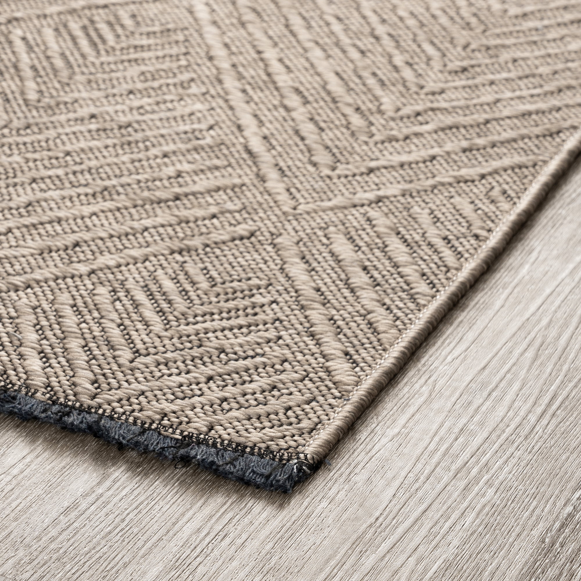 Alma Transitional 2' x 3' Brown and Coffee, Machine Washable Polyester & Cotton Indoor Area Rug