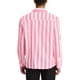 thumbnail image 3 of CAMISAS PARA HOMBRES INSPIRE CHIC Camisa Casual de Manga Larga de Rayas Verticales Ajuste Regular XL Rosa Blanco, 3 of 7