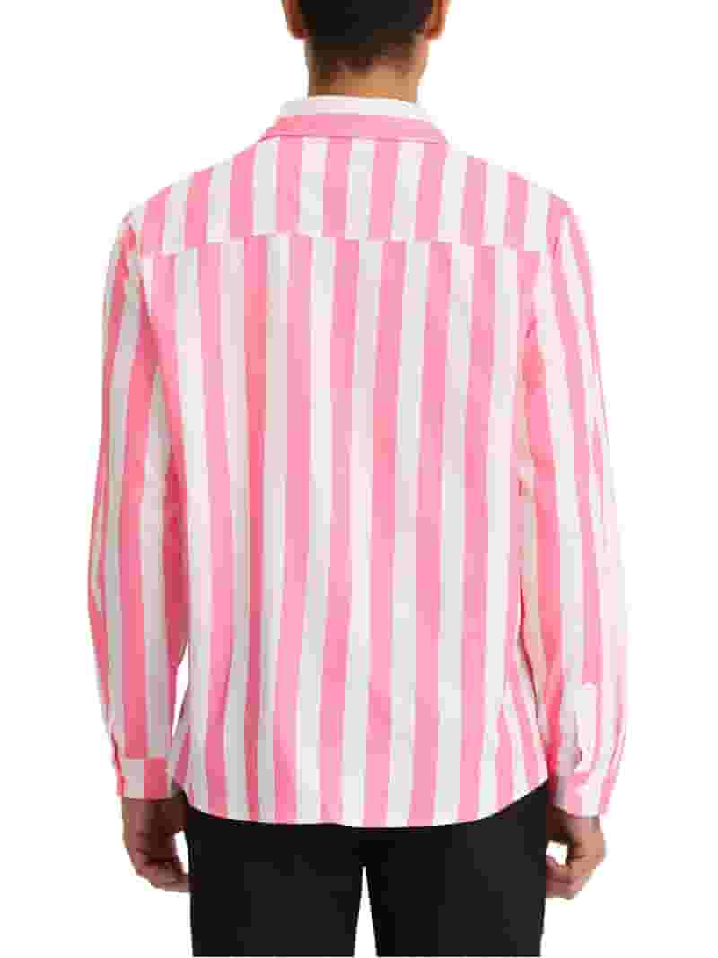 Unique Bargains Men's Casual Striped Long Sleeves Button Unique Bargains Men's Casual Striped Long Sleeves Button