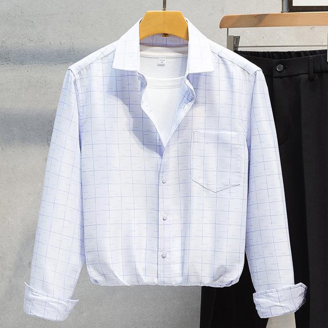 pstuiky camisas de manga larga para hombre, Camisa lisa de manga larga con solapa y bolsillo para hombre, informal, tipo cárdigan, blusa camisetas de hombre xxxxl