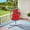 Type A: Red Cushion, variant on SYNGAR Egg Chair with Stand, Wicker Swing Chair, Patio Hammock Chair with Soft Cushion, Indoor Outdoor Balcony Bedroom Basket Hanging Lounge Chair, Heavy Duty Frame for 300 lbs Capacity, Red, D6518