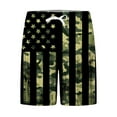 thumbnail image 3 of DPTALR Pantalon de Plage à Taille Élastique avec Imprimé Drapeau à Rayures pour Homme, 3 of 4