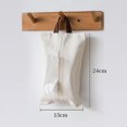thumbnail image 2 of Caja de pañuelos de algodón, caja de almacenamiento de papel y rollo, estuche de pañuelos para cocina, dormitorio, baño, coche, 15*24 cm, blanco, gris, 2 of 4