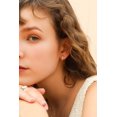 thumbnail image 2 of Pendientes S.Leaf Cat de plata de ley chapados en oro de 18 quilates, 2 of 9
