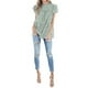 thumbnail image 4 of Qarigey Nlife - Camiseta de manga corta con cuello y volantes de leopardo para mujer Prendas para la parte del cuerpo verde S Qarigey AP002395-05, 4 of 6