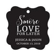 thumbnail image 1 of Darling Souvenir S'More Love For Later Tag Custom Favor Fancy Hang Tags -Black-50 Tags, 1 of 1