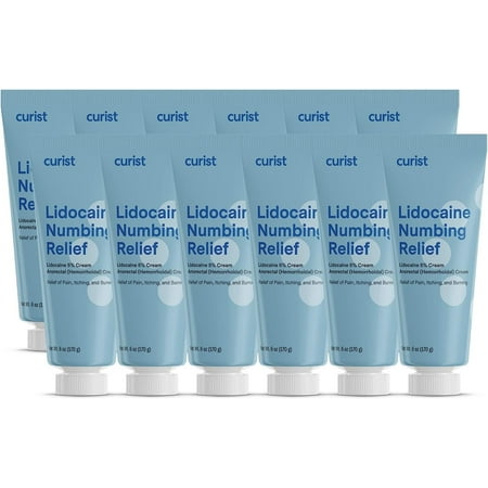 Curist Lidocaine 5% Cream 12 Pack of 6 oz Tubes | Lidocaine Bulk & Save