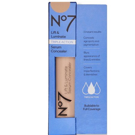 No7 Lift & Luminate Triple Action Serum Concealer Shade: Light Medium- 0.27 fl oz