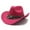 czb# Hot Pink5, variant on Stylish Kids Cowboy Hat Solid Color Gemstone Boater Cap Wide Brim For Children Boys Girls Western Cowgirls Denim Cap,Hot Pink,4-12 Years