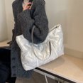 thumbnail image 2 of Bolso Hobo Plumón para Mujer Bolso Bandolera Gran Capacidad Bolso Compras (blanco), 2 of 9