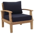 thumbnail image 3 of Modway Marina Modern Wood 3-Piece Conversation Set in Natural/Navy, 3 of 6