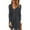 Dark Gray, variant on Fall Dresses For Women 2024 V-Neck Button Down Midi Dresses Long Sleeve Waist A-Line Tunic Dress T-Shirt Short Dress Knee Length Party Dress