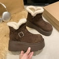 thumbnail image 4 of Women's Boots Winter Boots Platform Sole Lined Ankle Booties for Cold Weather Comfort Stylish Footwear, 4 of 5