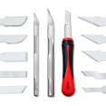thumbnail image 2 of Fancii Precision Craft Knife Set 16 Pieces - Professional Razor Sharp Knives for Art, Hobby, Scrapbooking and Sculpture - Includes Stencil, Fine Point, Scoring, Chiseling Blades, 2 of 14