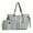 Light Blue, variant on MKF Collection Holland Tote Bag, Fashionable Purse Shoulder Handbag & Wristlet set 2 pcs by Mia K - Charcoal Gray