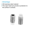 thumbnail image 4 of Uxcell M3x5mm Nylon Tip Grub Screw Hex Socket Head Cup Point Anti Slip Set Screws Internal Hex Drive Hardware 15 Pack, 4 of 5
