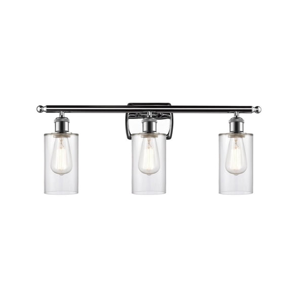 516-3W-PC-G802-LED-Innovations Lighting-Clymer - 10.5W 3 LED Bath Vanity In Art Deco Style-12 Inches Tall and 26 Inches Wide Polished Chrome