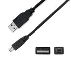 NavePoint USB 2.0 Type A Male to 4-Pin Mini Male Cable 10 Ft Black