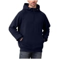 thumbnail image 2 of Yievot Hoodies for Men 1/4 Zip Pullover Sweatshirts Casaul Long Sleeve Drawstring Hooded Sweatshirt with Pocket, 2 of 8