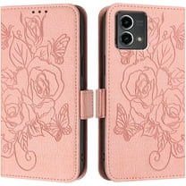 Wallet Case for Moto G Stylus 5G 2024 Case Leather Flip with Card Holder Magnetic Kickstand RFID Blocking Feature Protective Women Case for Motorola Moto G Stylus 5G 2024,Pink MG