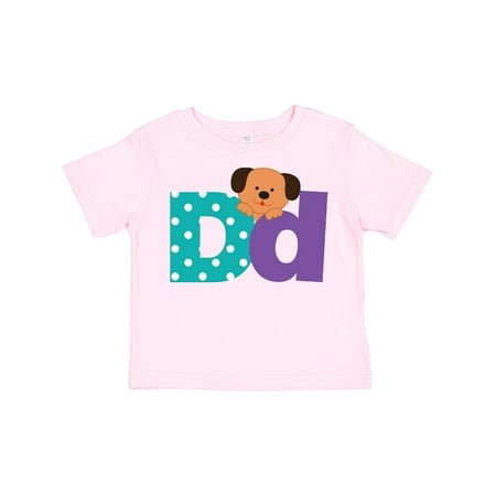 

Inktastic Alphabet Letter D Cute Dog Gift Toddler Boy or Toddler Girl T-Shirt