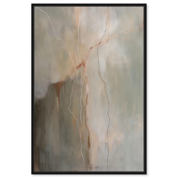 Fiery Traces IV Canvas Minimalist Abstract by Art Remedy, Black Frame, 10" x 15"